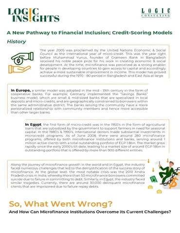 A New Pathway to Financial Inclusion; Credit-Scoring Models